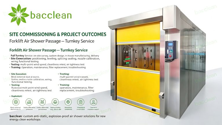 Forklift Air Shower Passage Site Commissioning Project Outcomes